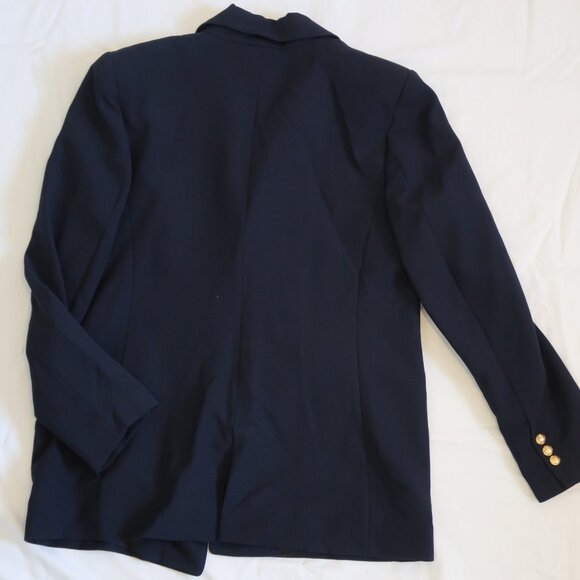 Zara Navy Blue Metal Button Double-Breasted Blazer XL - Picture 3 of 3